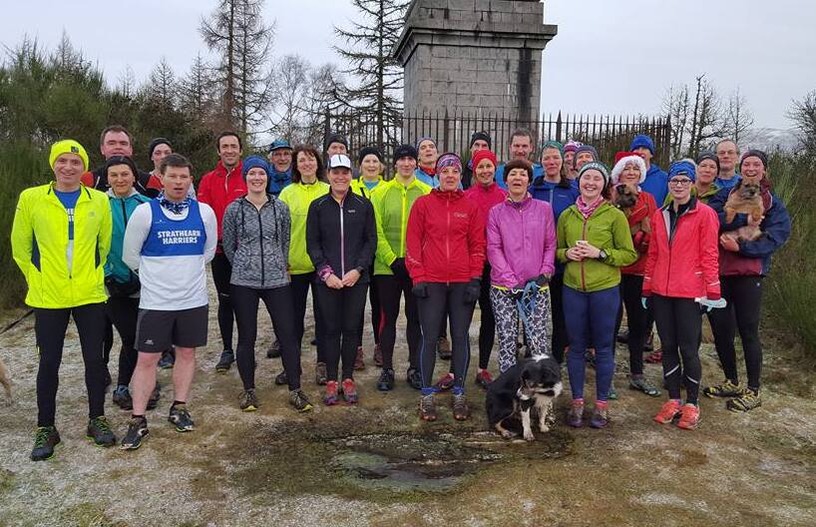 Harriers New Year's Day run, Melville Monument