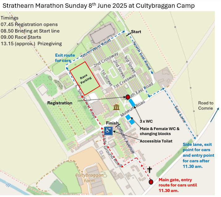 map of Cultybraggan
